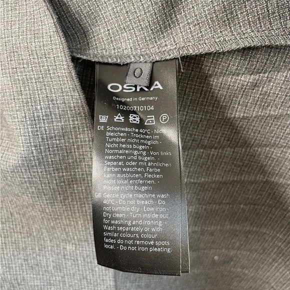 Oska Plisse Pleated Dress Oversized Lagenlook Shirt Dress Pockets Grey US0 UK8 - Picture 7 of 7